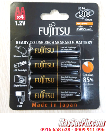 Fujitsu HR-3UTHCEX(4B); Pin sạc AA 2450mAh 1.2v Fujitsu HR-3UTHCEX(4B), Xuất xứ NHẬT (Vỉ 4viên)